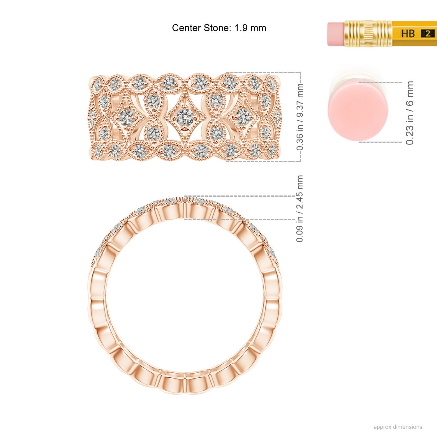 K, I3 / 0.46 CT / 14 KT Rose Gold