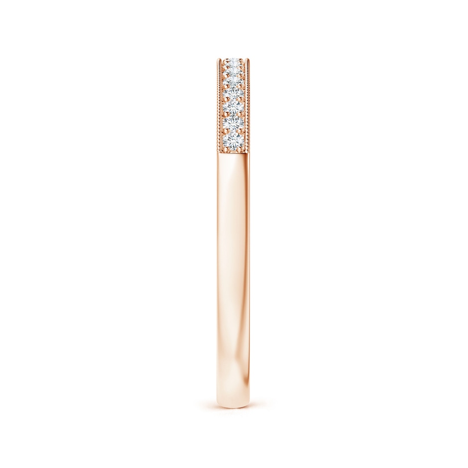 1.2mm GVS2 Stackable Diamond Wedding Band with Milgrain in Rose Gold side-2