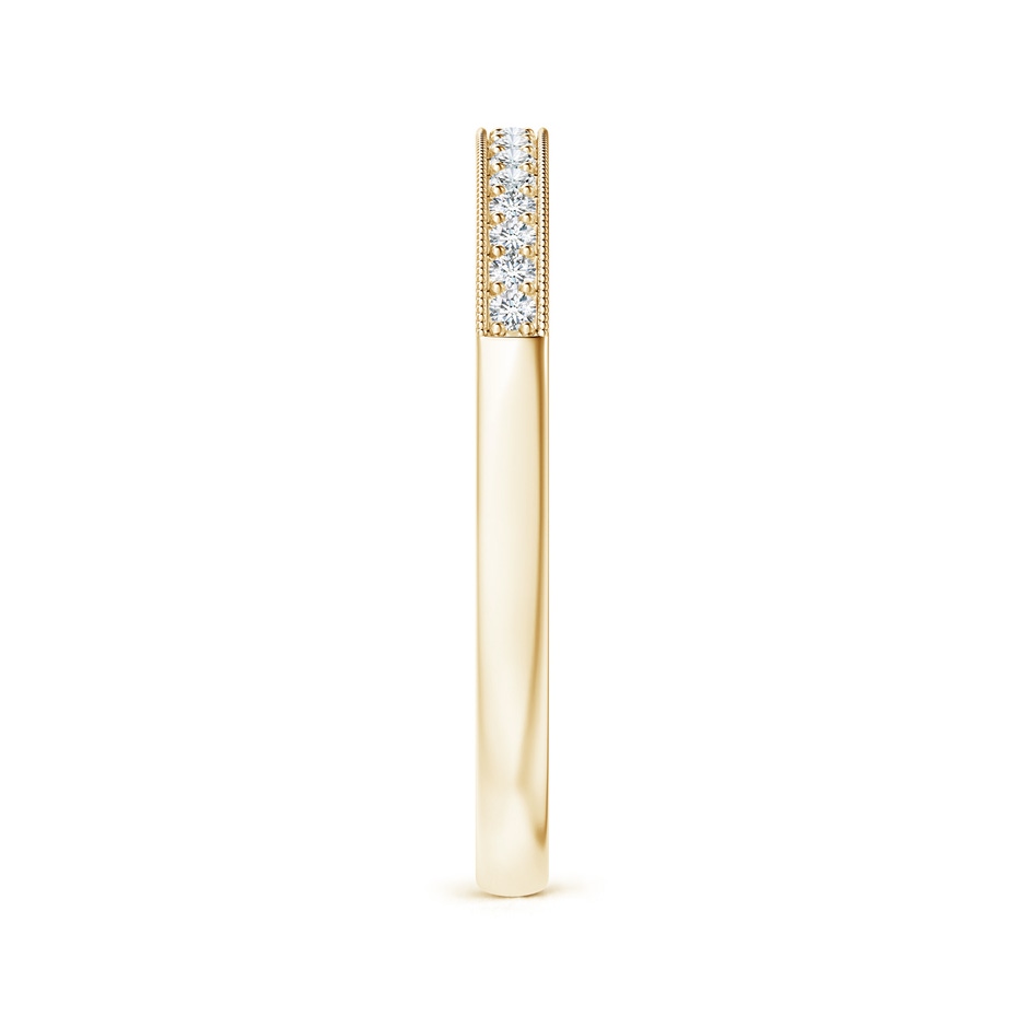 1.2mm GVS2 Stackable Diamond Wedding Band with Milgrain in Yellow Gold side-2