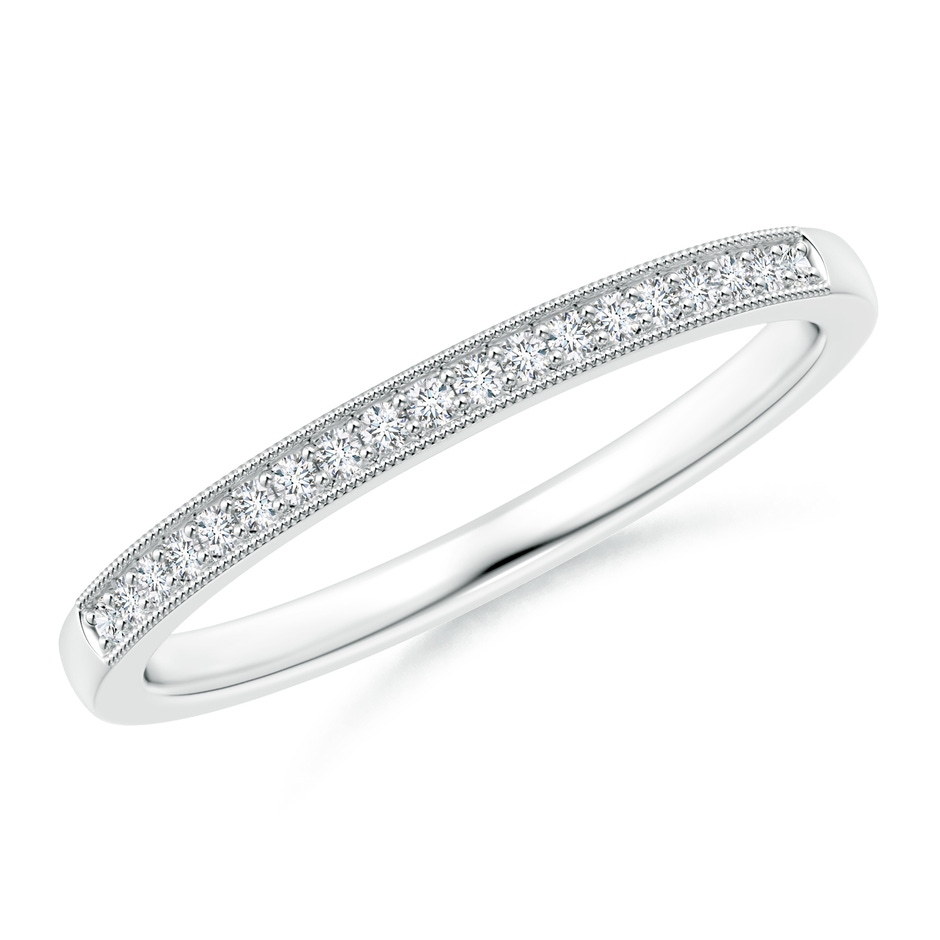 1mm GVS2 Stackable Diamond Wedding Band with Milgrain in P950 Platinum 