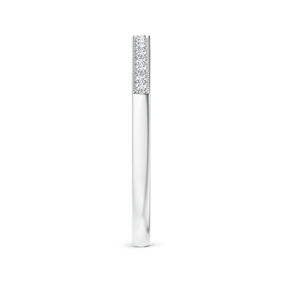 1mm GVS2 Stackable Diamond Wedding Band with Milgrain in P950 Platinum side-2