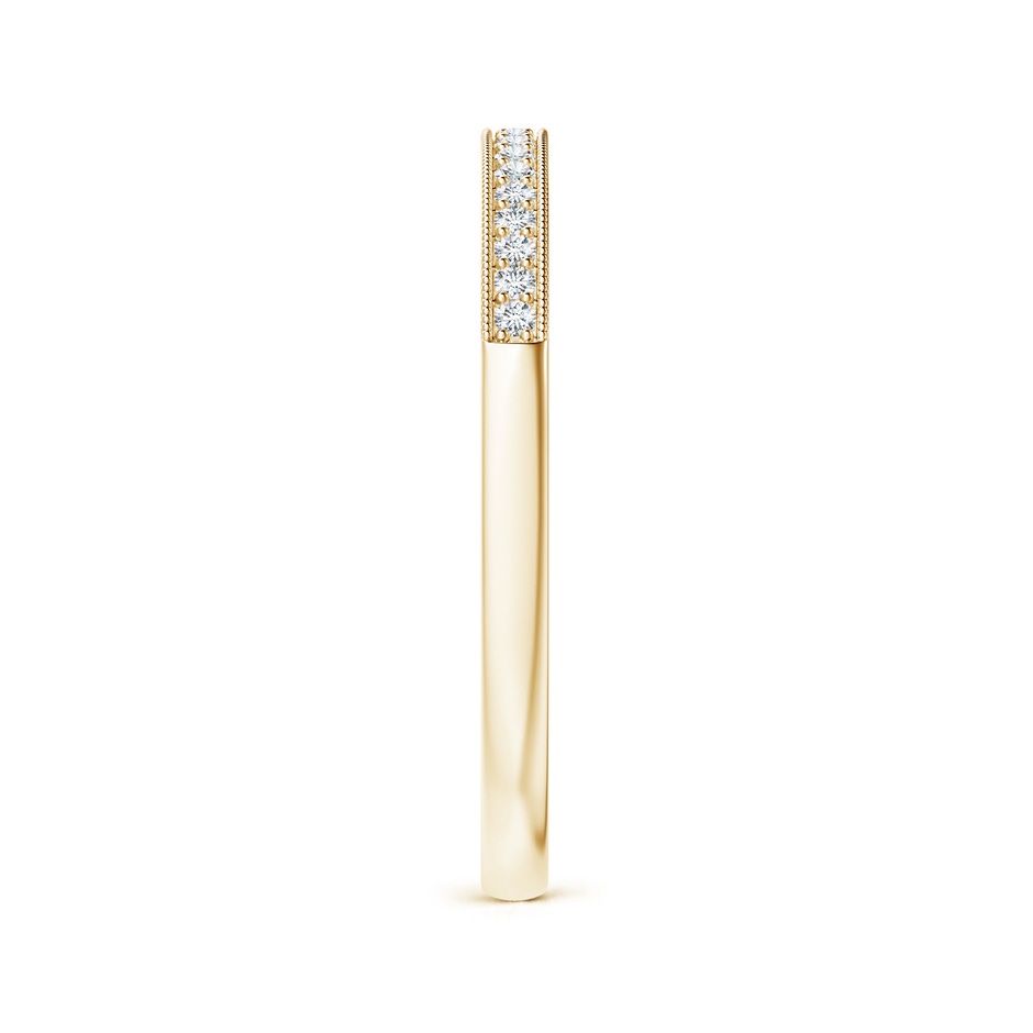 1mm GVS2 Stackable Diamond Wedding Band with Milgrain in Yellow Gold side-2