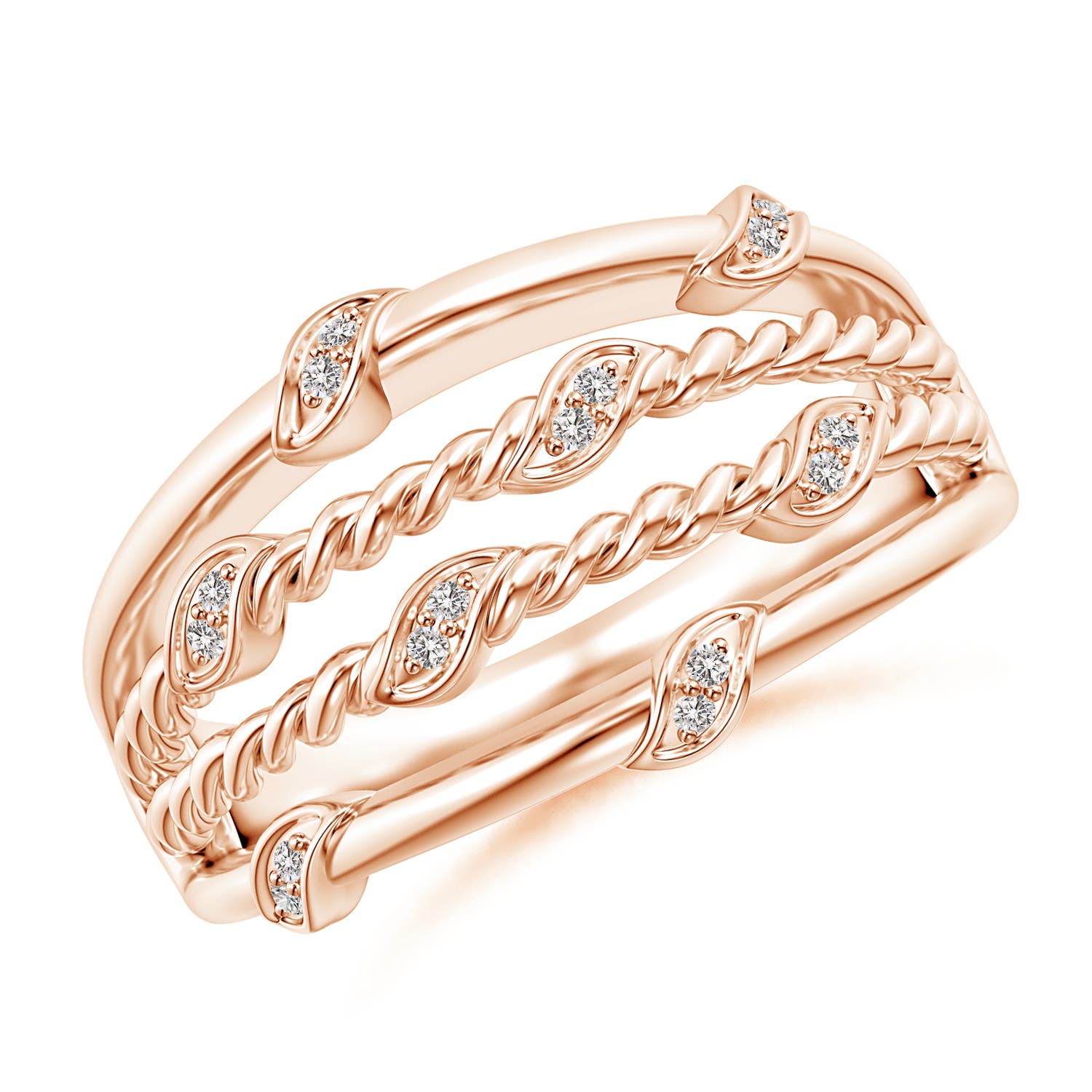 I-J, I1-I2 / 0.06 CT / 14 KT Rose Gold