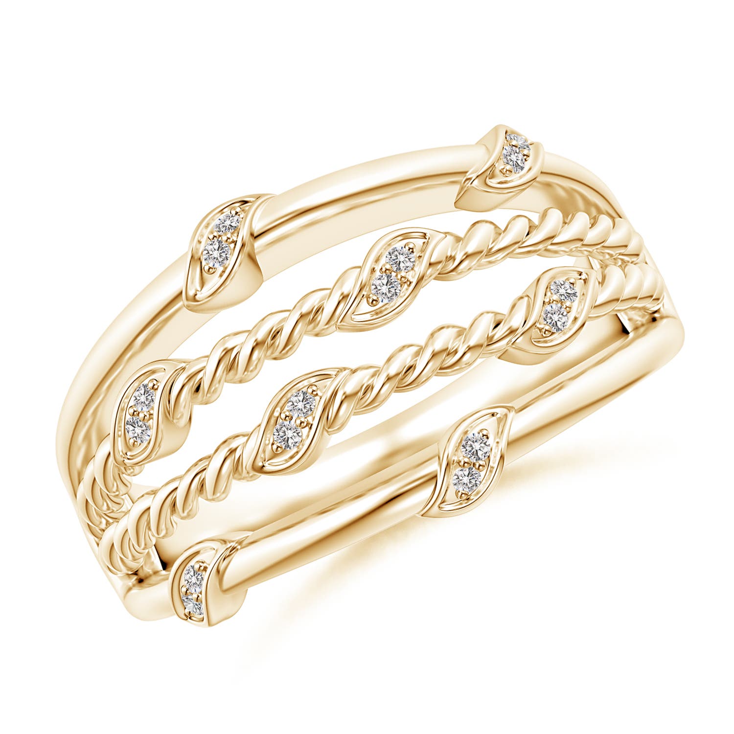 I-J, I1-I2 / 0.06 CT / 14 KT Yellow Gold