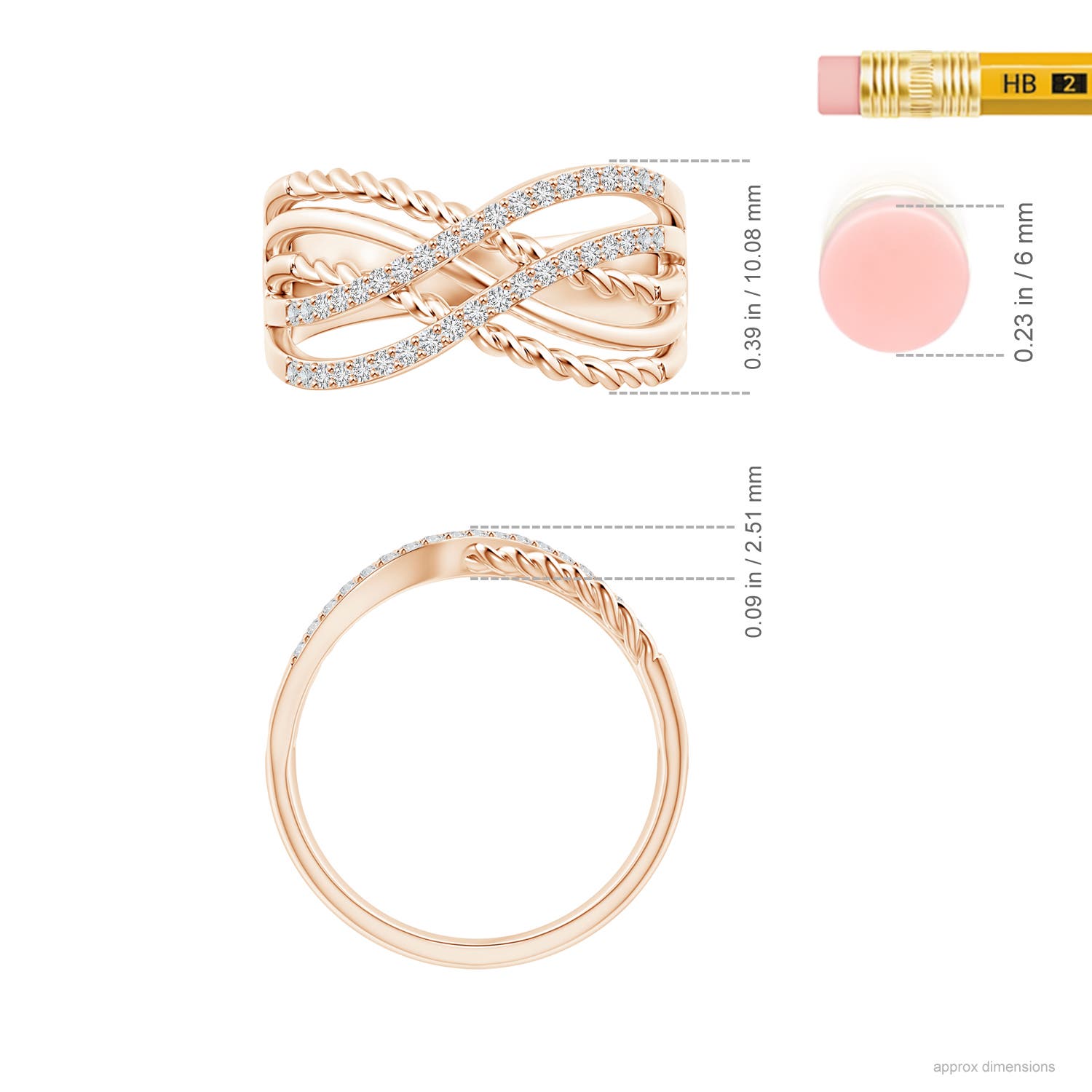 H, SI2 / 0.27 CT / 14 KT Rose Gold