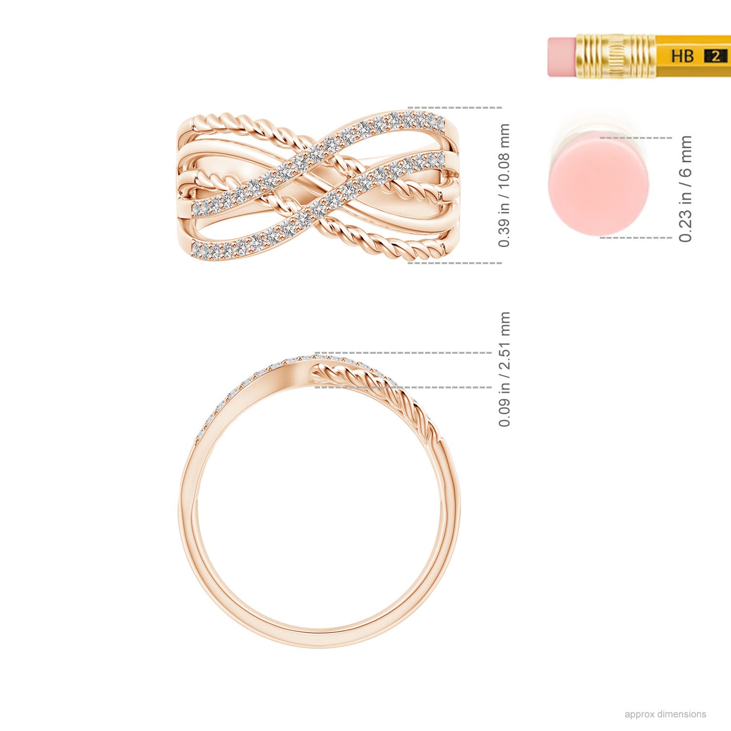 I-J, I1-I2 / 0.27 CT / 14 KT Rose Gold