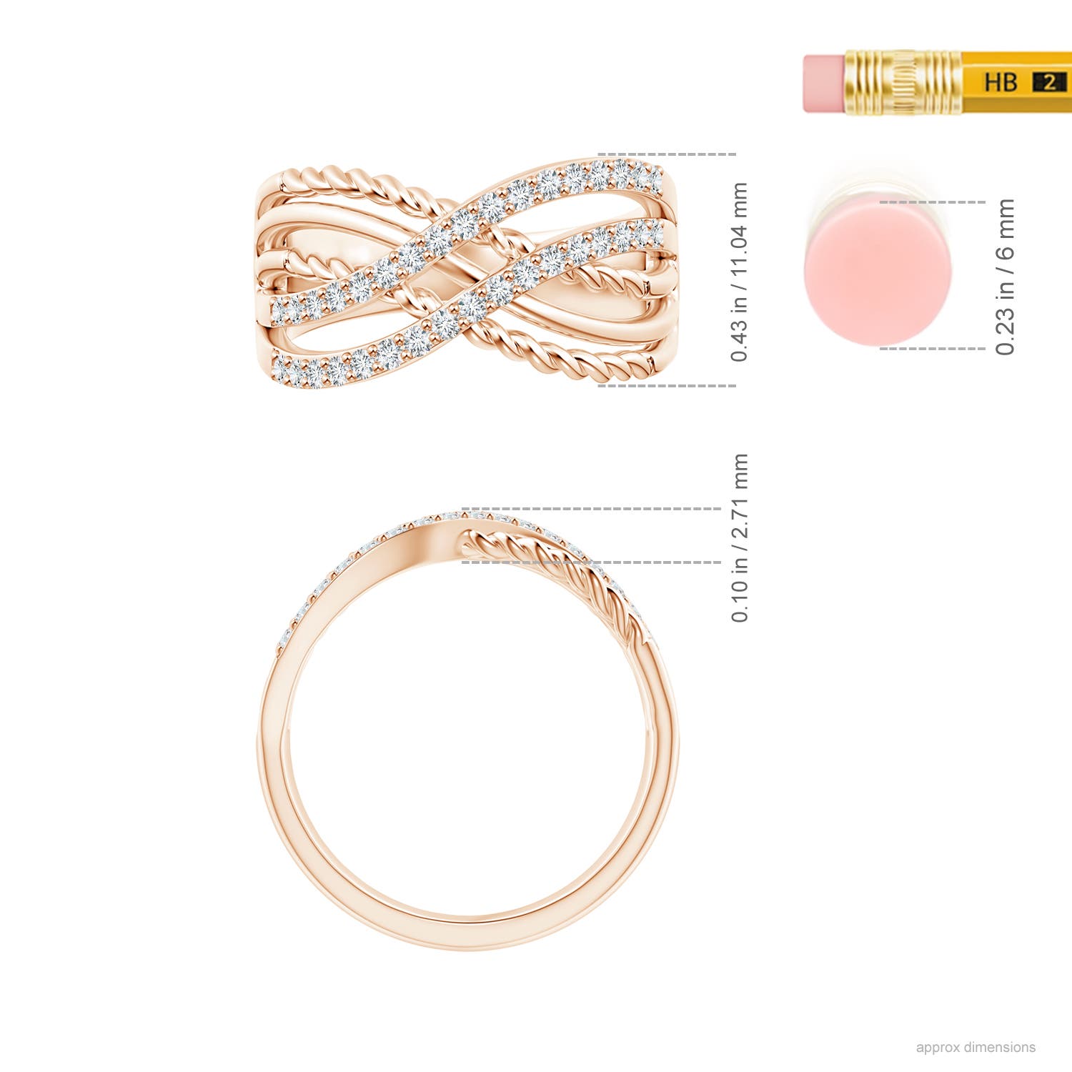 G, VS2 / 0.34 CT / 14 KT Rose Gold