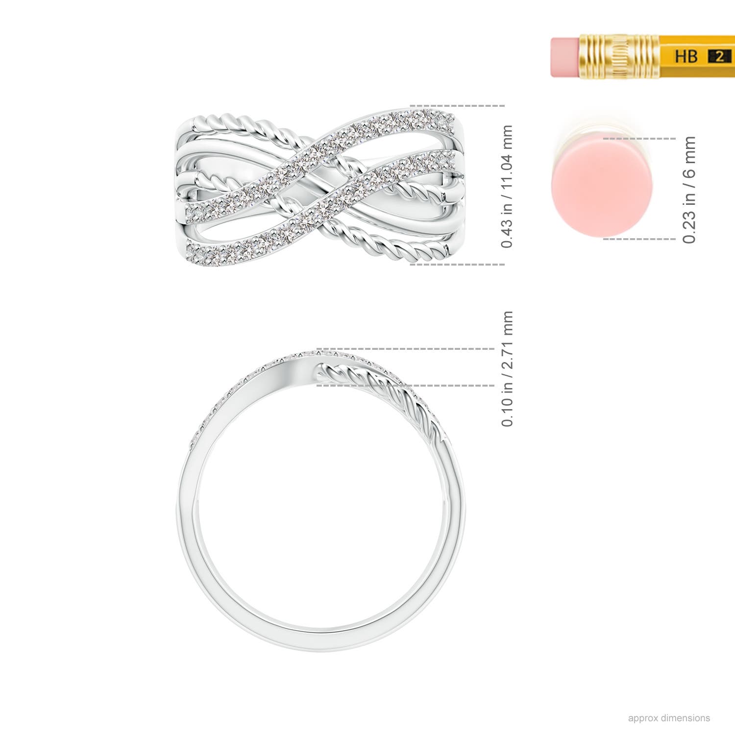 I-J, I1-I2 / 0.34 CT / 14 KT White Gold