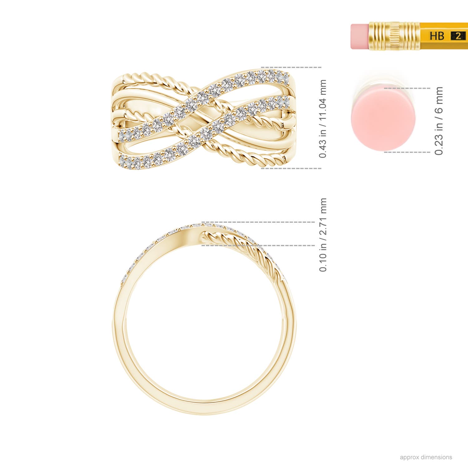 I-J, I1-I2 / 0.34 CT / 14 KT Yellow Gold