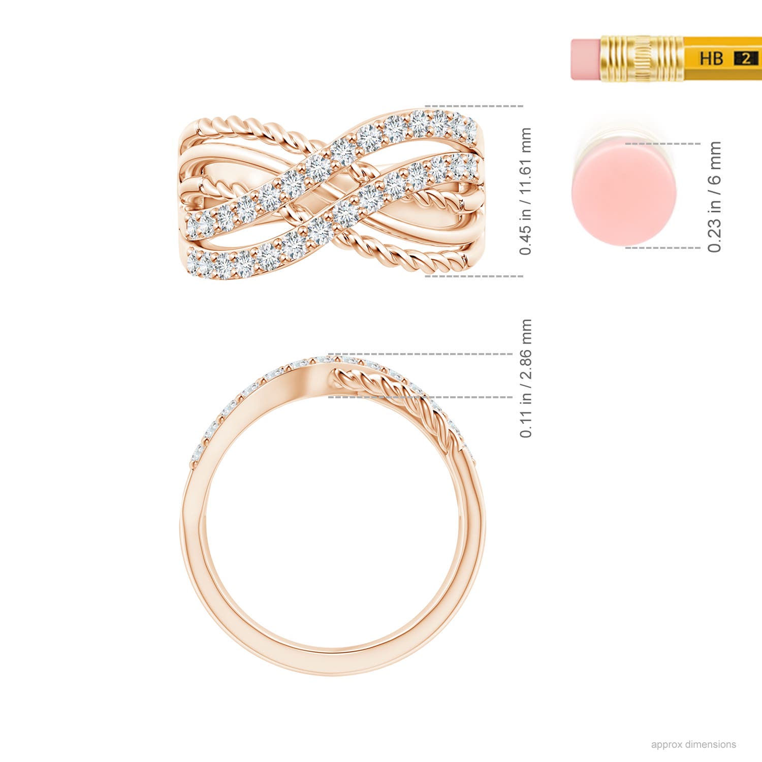 G, VS2 / 0.5 CT / 14 KT Rose Gold