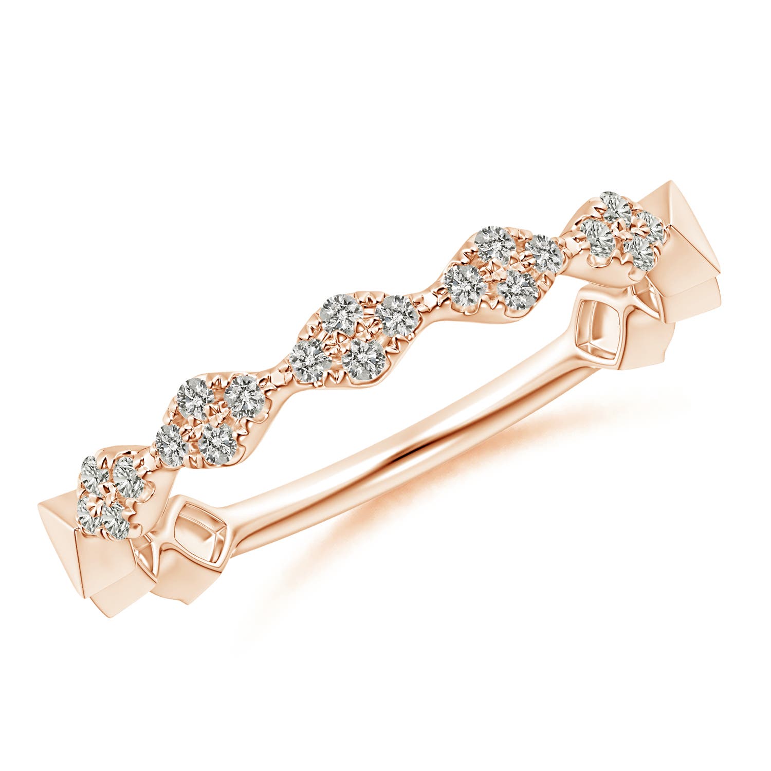 K, I3 / 0.14 CT / 14 KT Rose Gold