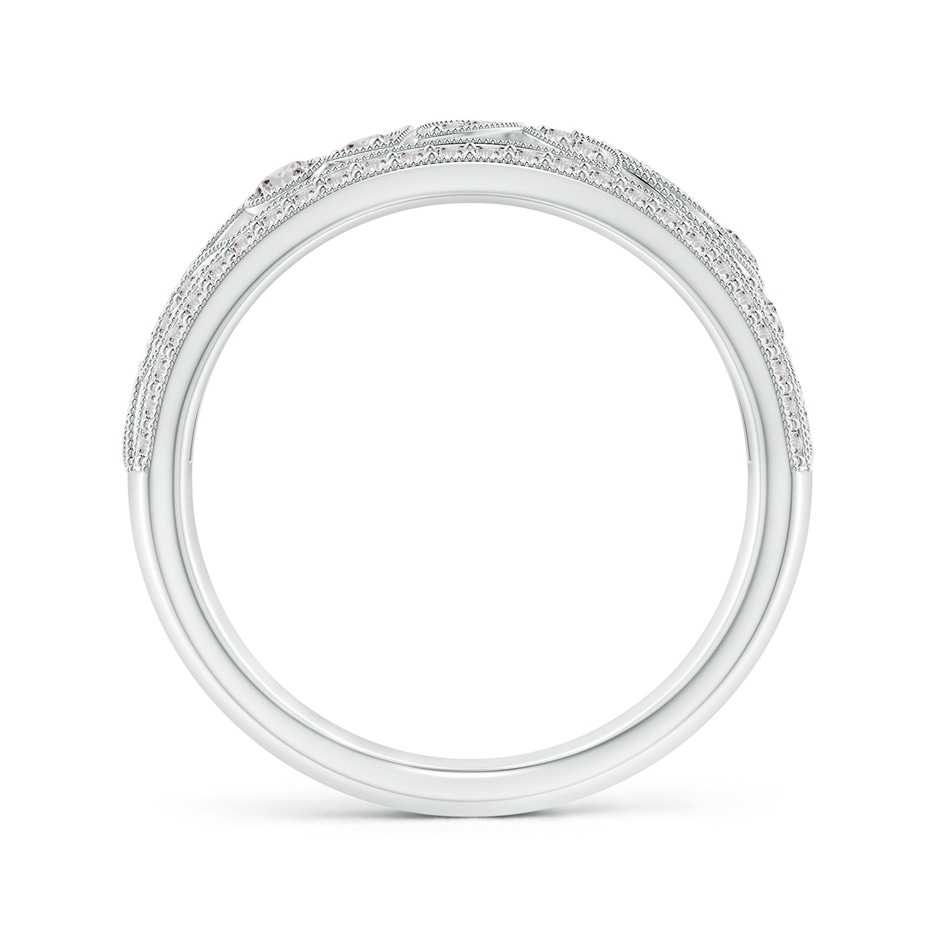 2mm IJI1I2 Vintage Style Nature Inspired Diamond Anniversary Band in White Gold side-1