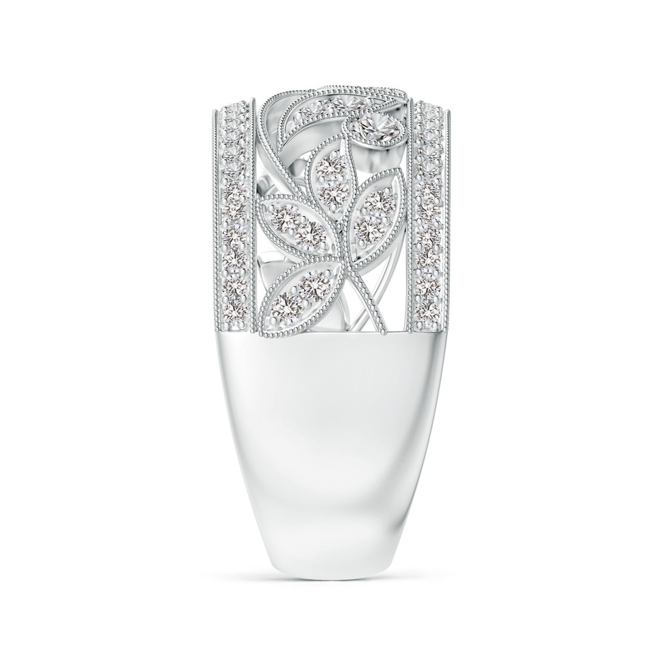 2mm IJI1I2 Vintage Style Nature Inspired Diamond Anniversary Band in White Gold side-2