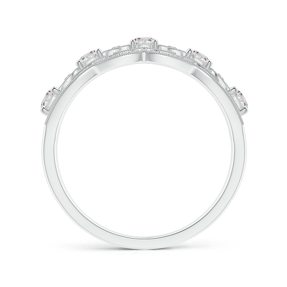 2.9mm IJI1I2 Diamond Anniversary Band with Leaf Motifs in White Gold side-1