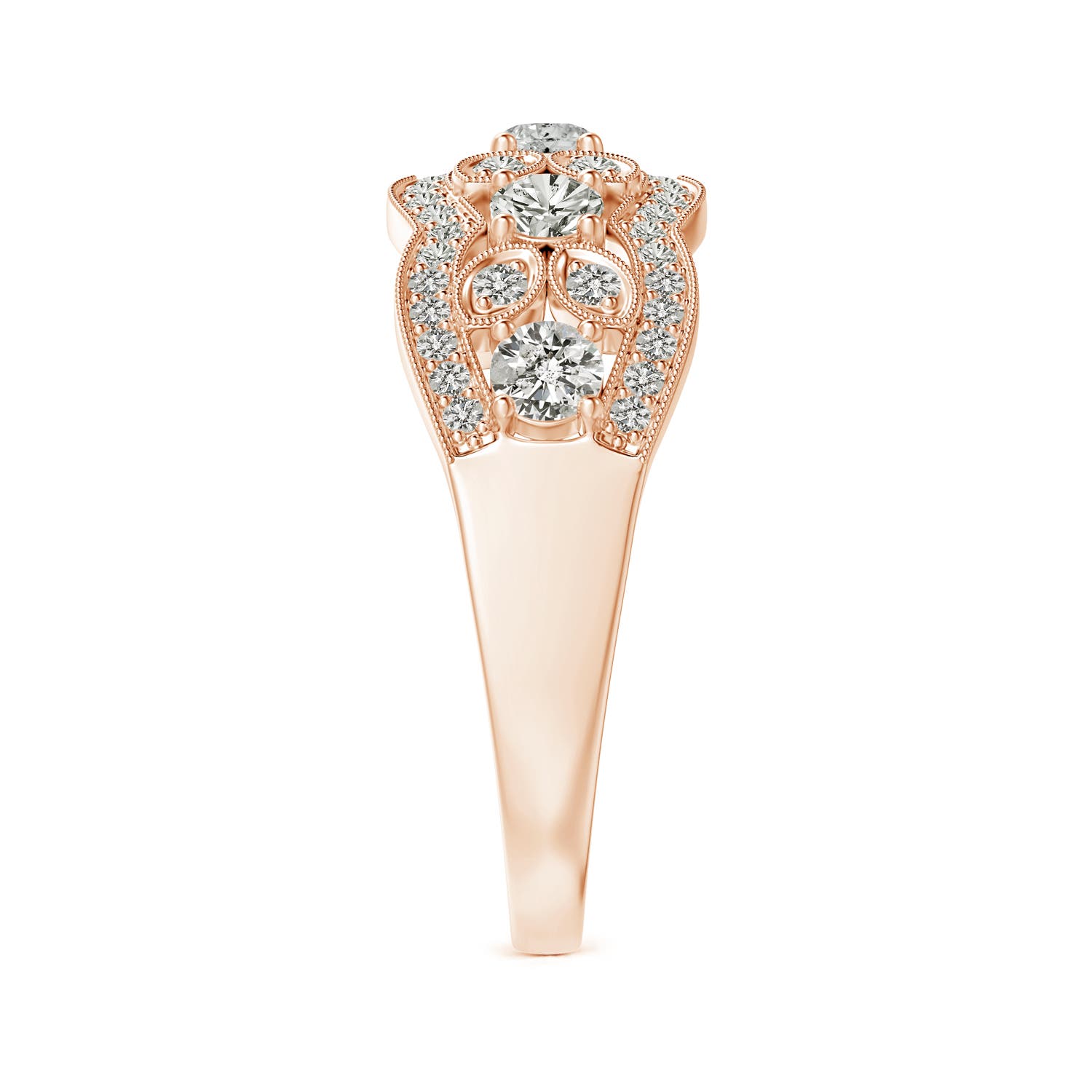 K, I3 / 0.98 CT / 14 KT Rose Gold