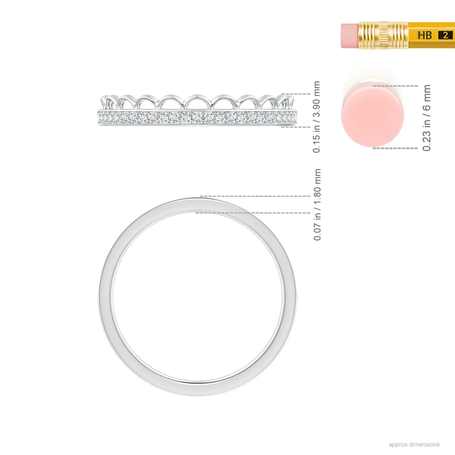 G, VS2 / 0.16 CT / 14 KT White Gold