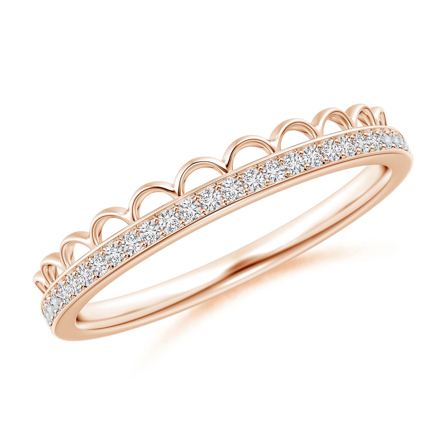 H, SI2 / 0.16 CT / 14 KT Rose Gold