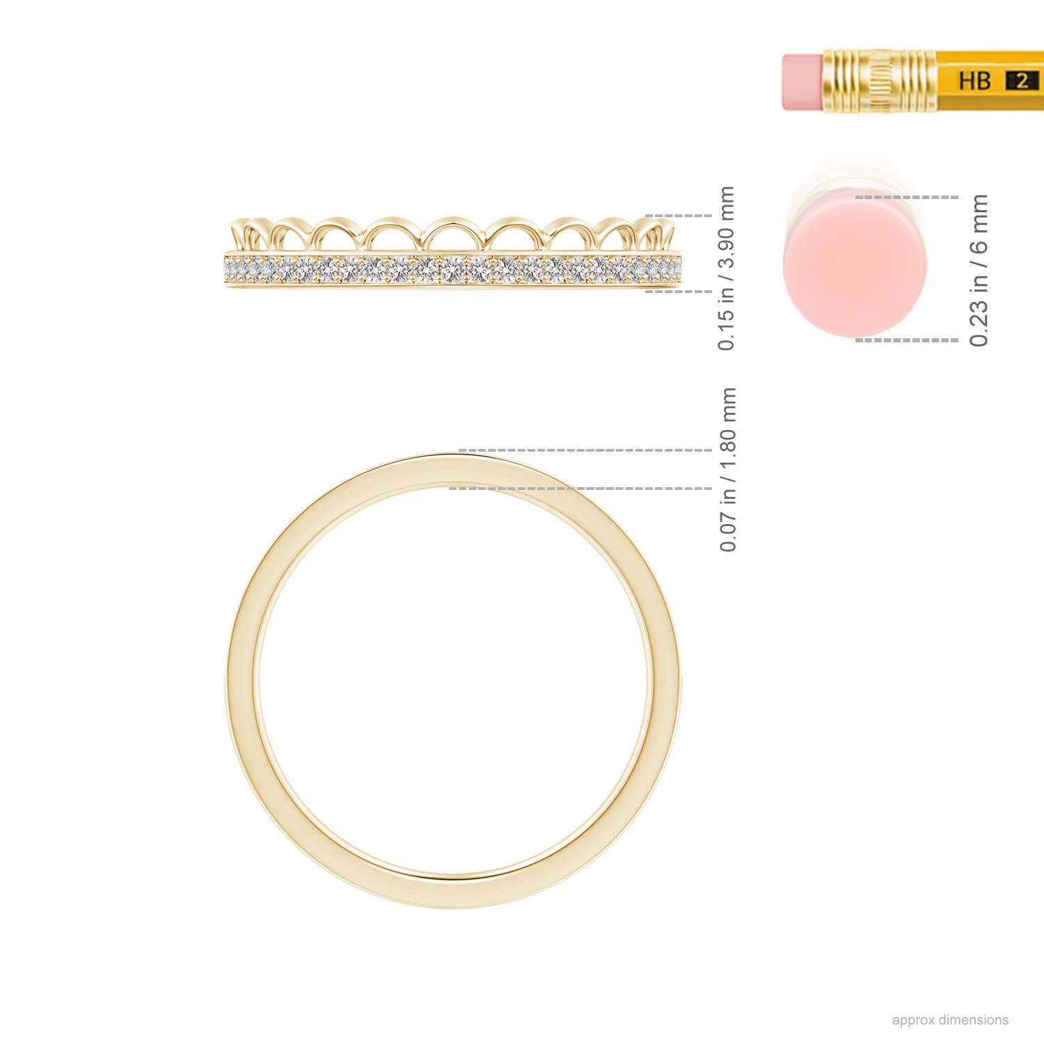 I-J, I1-I2 / 0.16 CT / 14 KT Yellow Gold