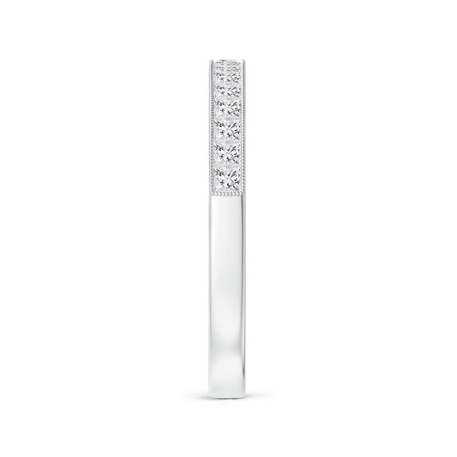 1.6mm HSI2 Channel-Set Princess-Cut Diamond Wedding Band with Milgrain in P950 Platinum side-2