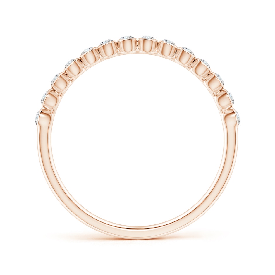 1.5mm GVS2 Bezel-Set Diamond Half Eternity Wedding Band in Rose Gold side-1
