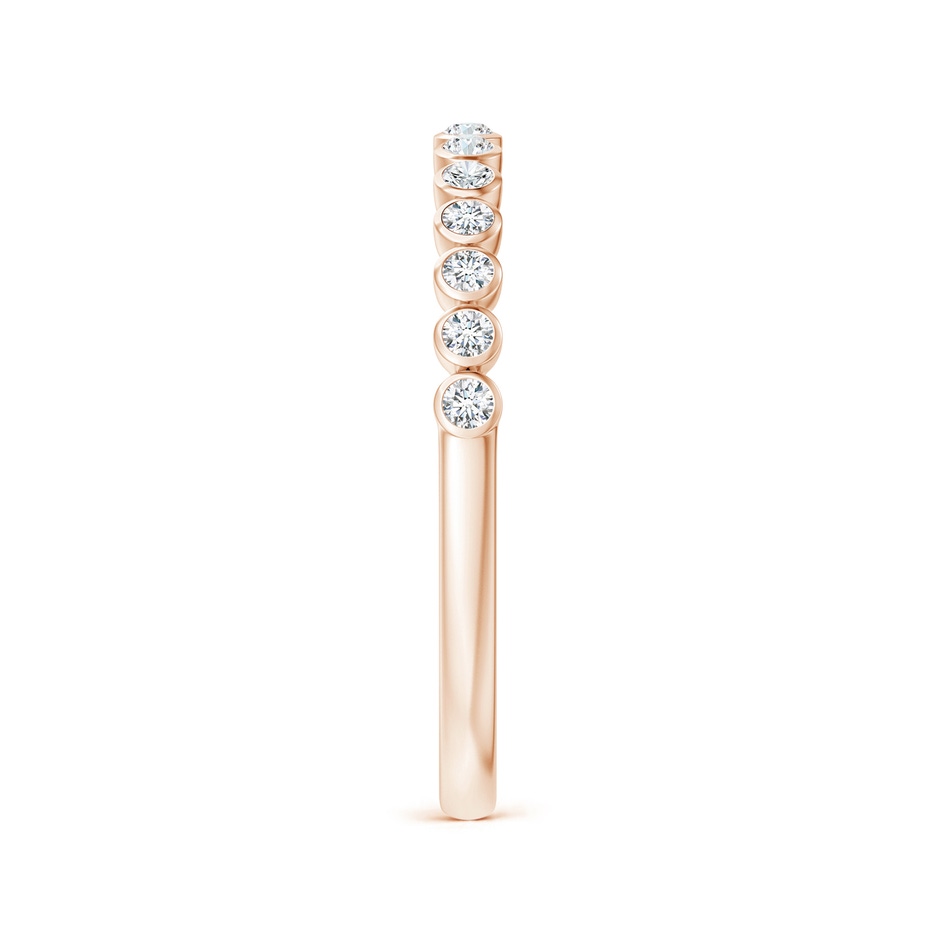 1.5mm GVS2 Bezel-Set Diamond Half Eternity Wedding Band in Rose Gold side-2