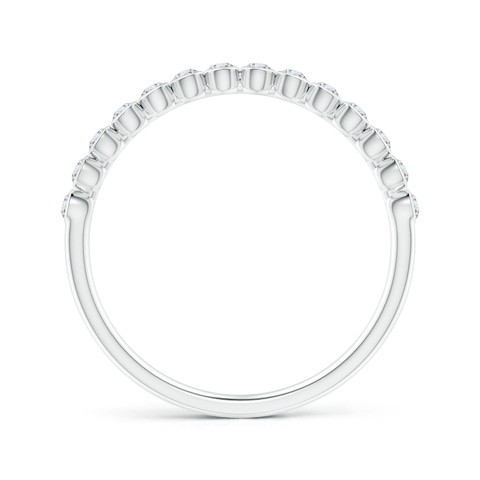 1.5mm GVS2 Bezel-Set Diamond Half Eternity Wedding Band in White Gold