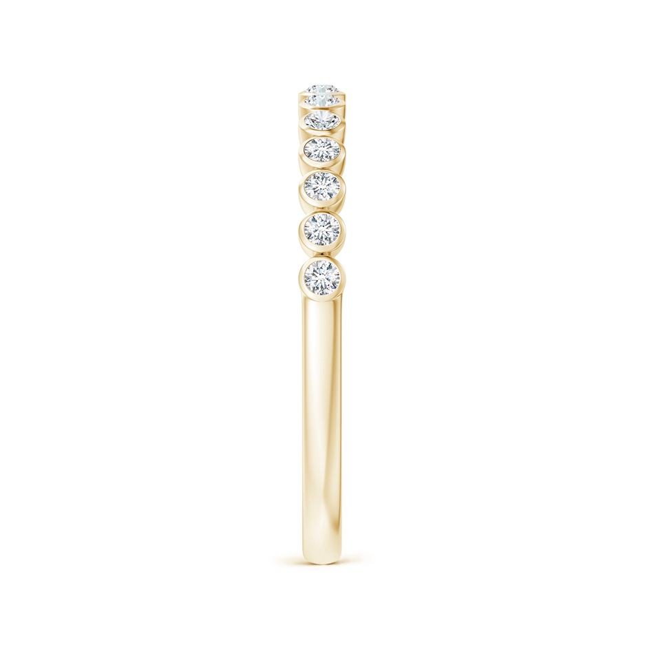 1.5mm GVS2 Bezel-Set Diamond Half Eternity Wedding Band in Yellow Gold side-2