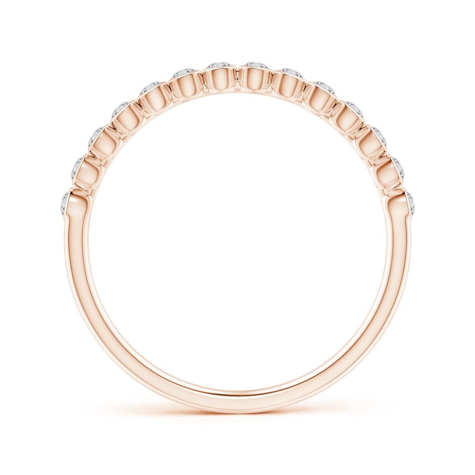 1.5mm HSI2 Bezel-Set Diamond Half Eternity Wedding Band in Rose Gold side-1