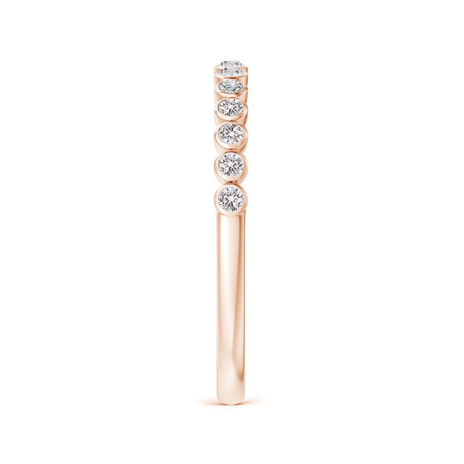 1.5mm IJI1I2 Bezel-Set Diamond Half Eternity Wedding Band in Rose Gold side-2