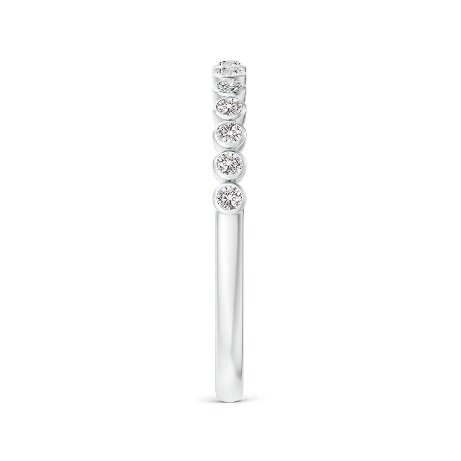 1.5mm IJI1I2 Bezel-Set Diamond Half Eternity Wedding Band in White Gold side-2