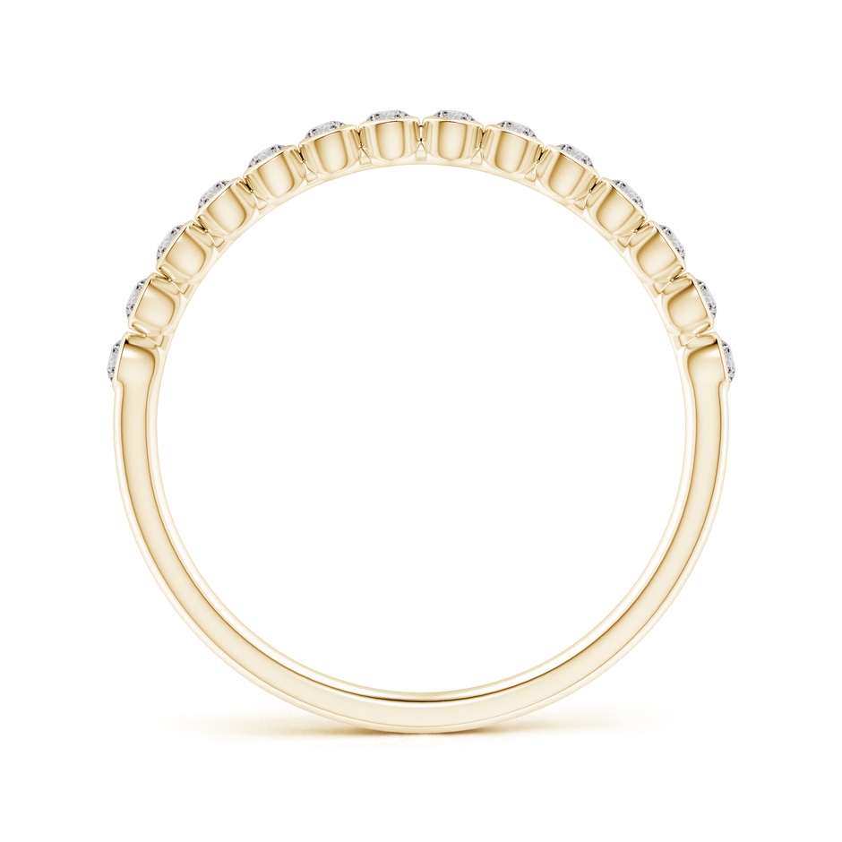 1.5mm IJI1I2 Bezel-Set Diamond Half Eternity Wedding Band in Yellow Gold side-1