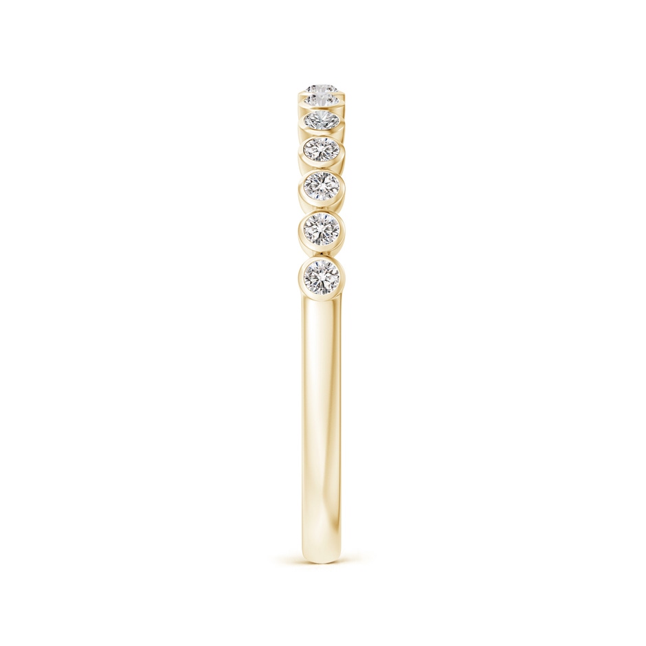1.5mm IJI1I2 Bezel-Set Diamond Half Eternity Wedding Band in Yellow Gold side-2
