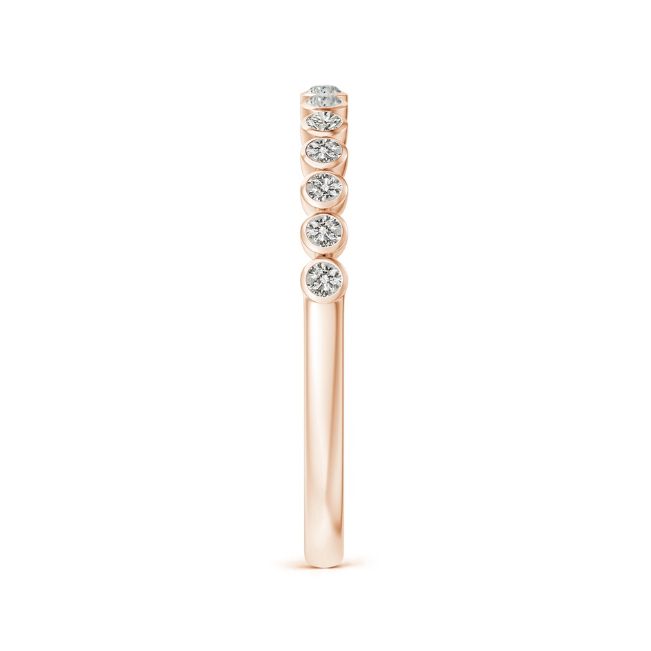 1.5mm KI3 Bezel-Set Diamond Half Eternity Wedding Band in Rose Gold side-2