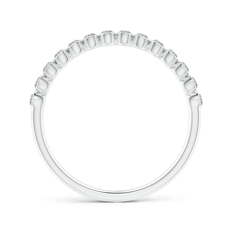 1.5mm KI3 Bezel-Set Diamond Half Eternity Wedding Band in White Gold side-1