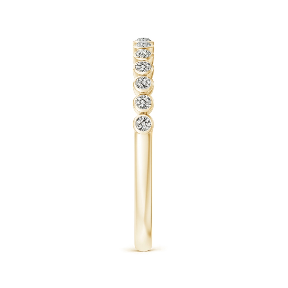 1.5mm KI3 Bezel-Set Diamond Half Eternity Wedding Band in Yellow Gold side-2