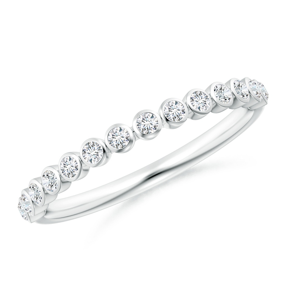 1.6mm GVS2 Bezel-Set Diamond Half Eternity Wedding Band in P950 Platinum 