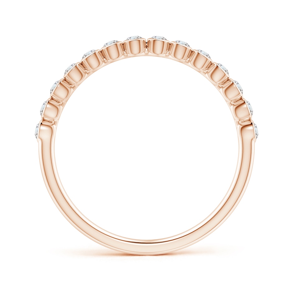 1.6mm GVS2 Bezel-Set Diamond Half Eternity Wedding Band in Rose Gold side-1