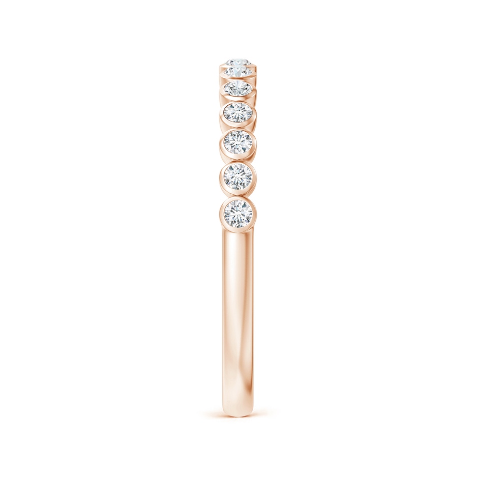1.6mm GVS2 Bezel-Set Diamond Half Eternity Wedding Band in Rose Gold side-2