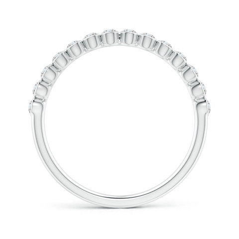 1.6mm GVS2 Bezel-Set Diamond Half Eternity Wedding Band in White Gold