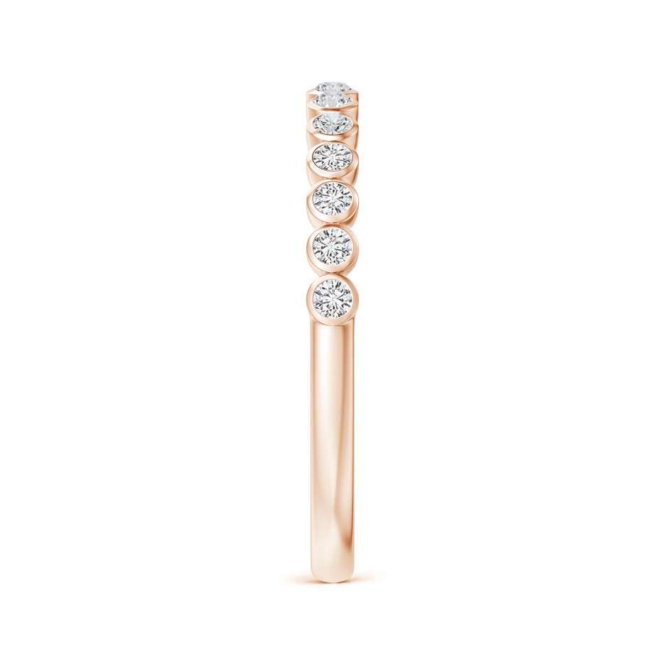 1.6mm HSI2 Bezel-Set Diamond Half Eternity Wedding Band in Rose Gold side-2