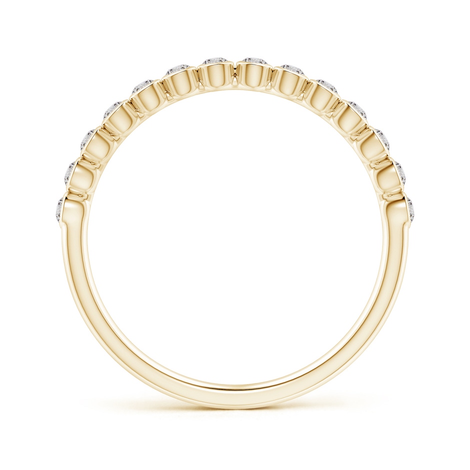 1.6mm IJI1I2 Bezel-Set Diamond Half Eternity Wedding Band in Yellow Gold side-1