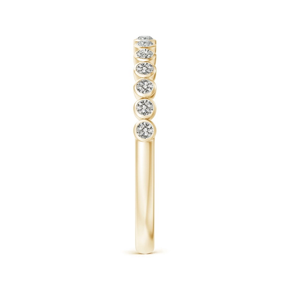 1.6mm KI3 Bezel-Set Diamond Half Eternity Wedding Band in Yellow Gold side-2