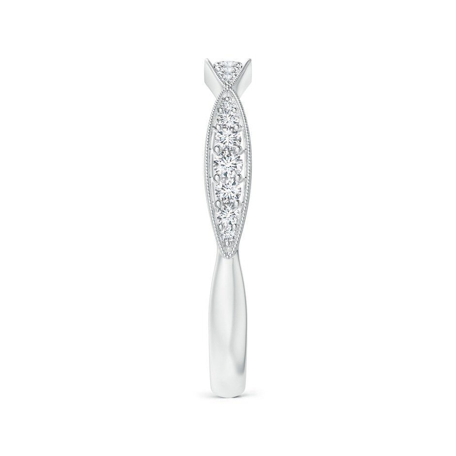 1.45mm GVS2 Pave-Set Diamond Marquise Wedding Band with Milgrain in White Gold side-2