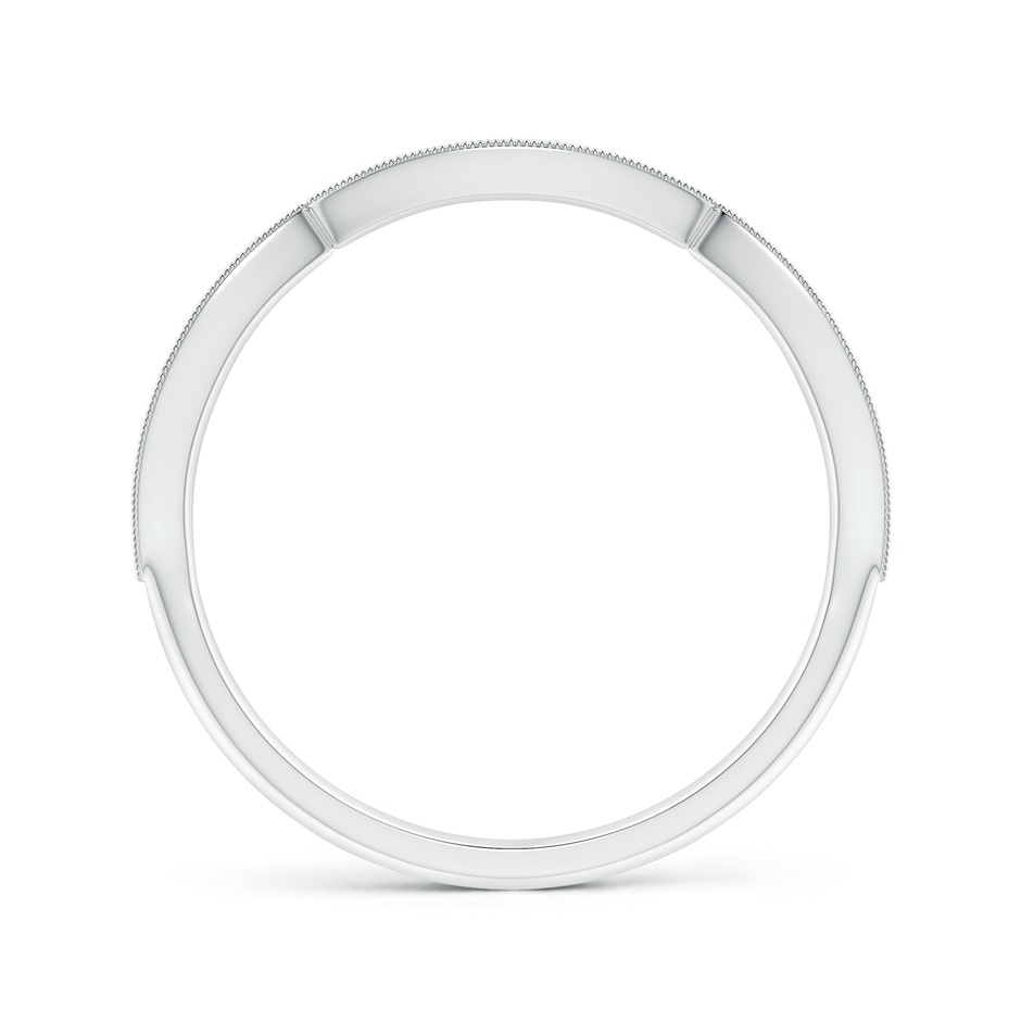 1.45mm HSI2 Pave-Set Diamond Marquise Wedding Band with Milgrain in White Gold side-1