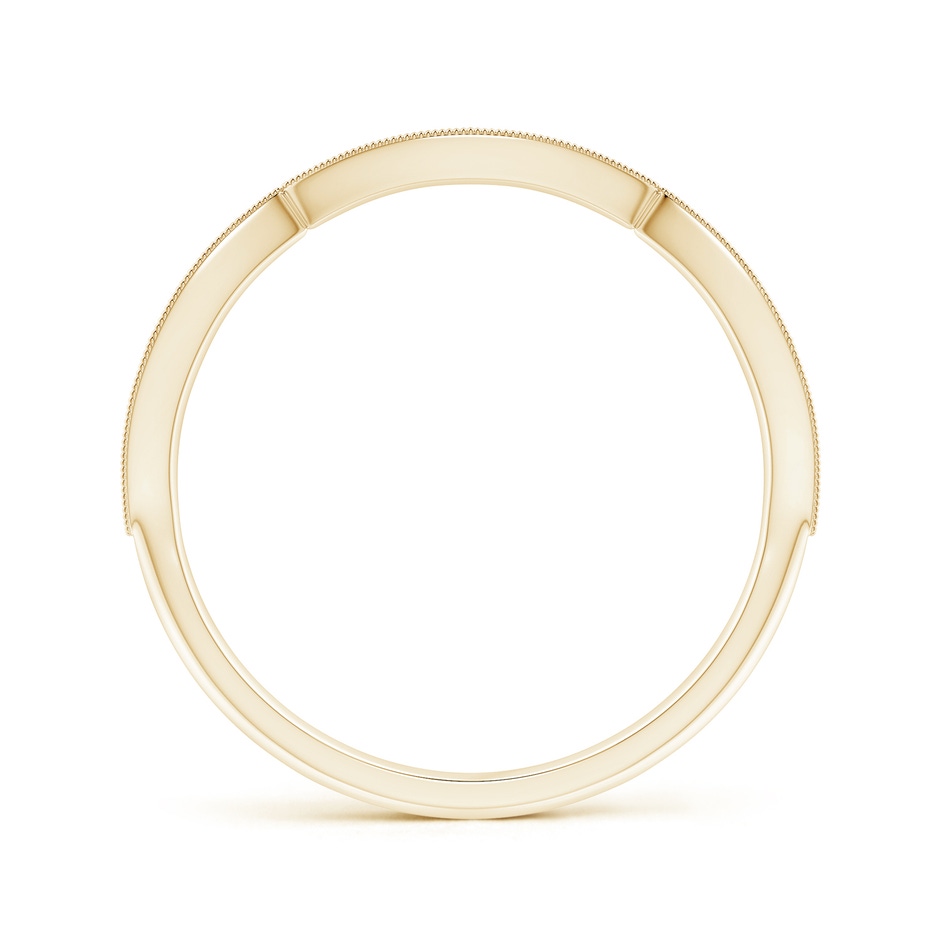 1.45mm HSI2 Pave-Set Diamond Marquise Wedding Band with Milgrain in Yellow Gold side-1
