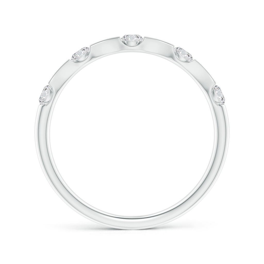 2.5mm HSI2 Bar and Pave-Set Diamond Bow Tie Station Wedding Band in White Gold - side_1
