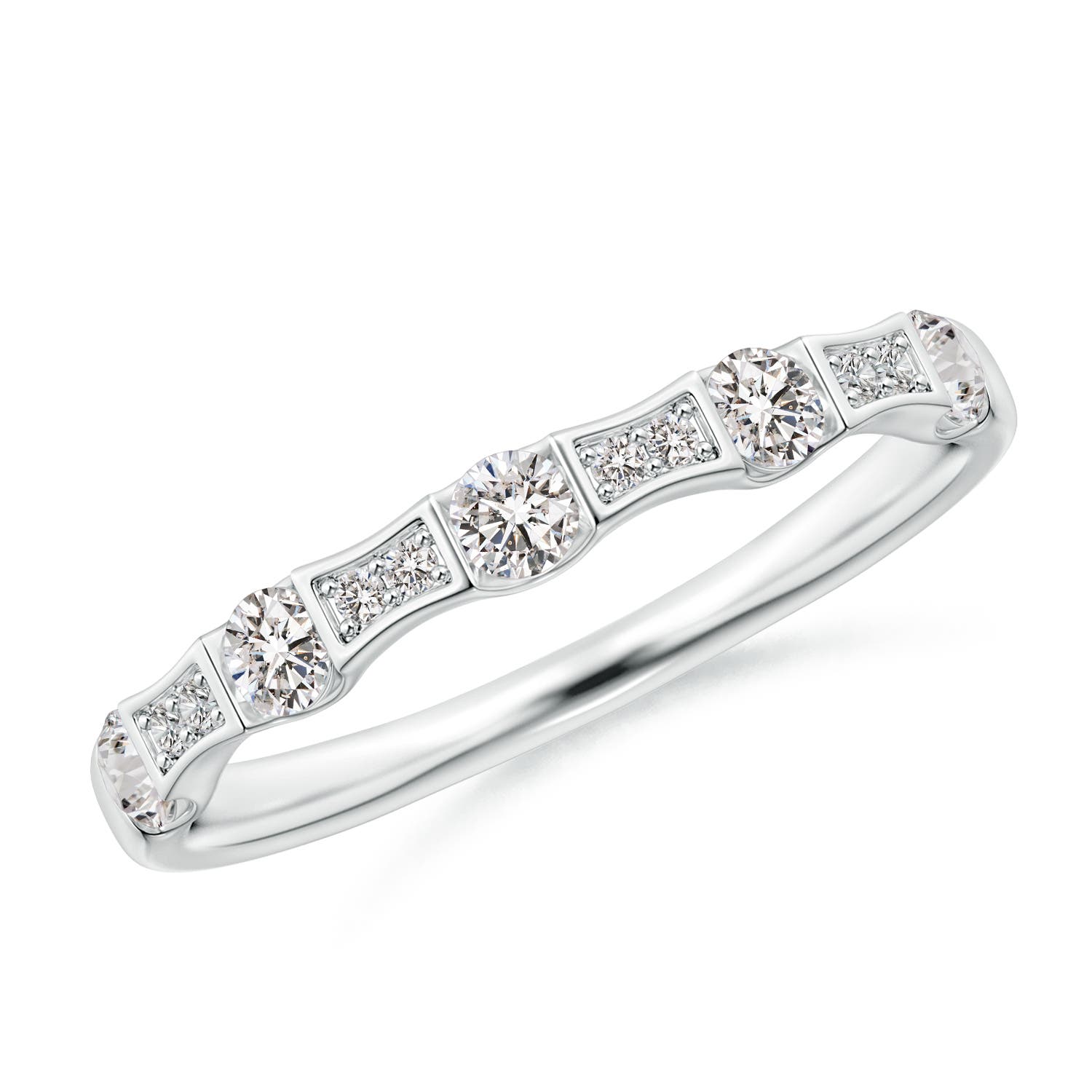 I-J, I1-I2 / 0.38 CT / 14 KT White Gold