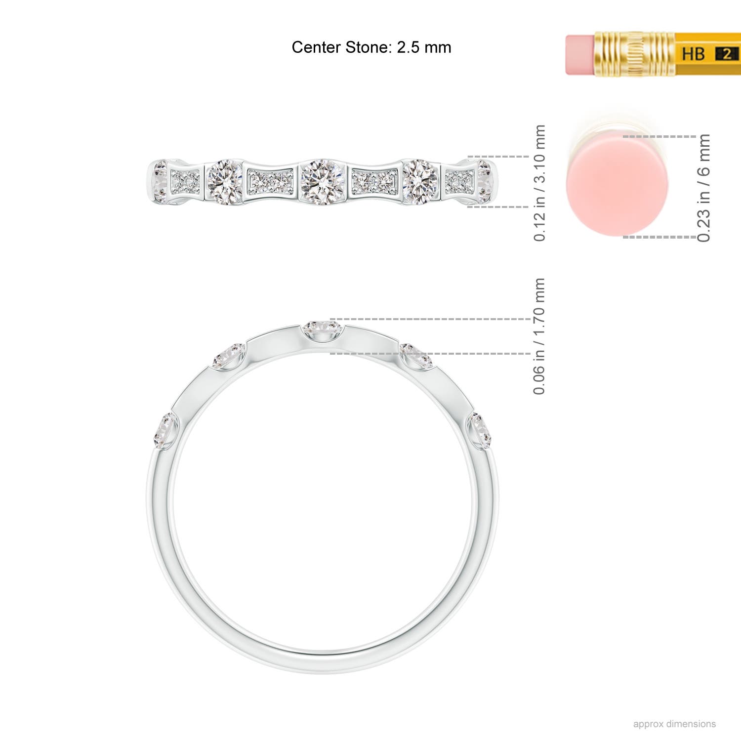 I-J, I1-I2 / 0.38 CT / 14 KT White Gold