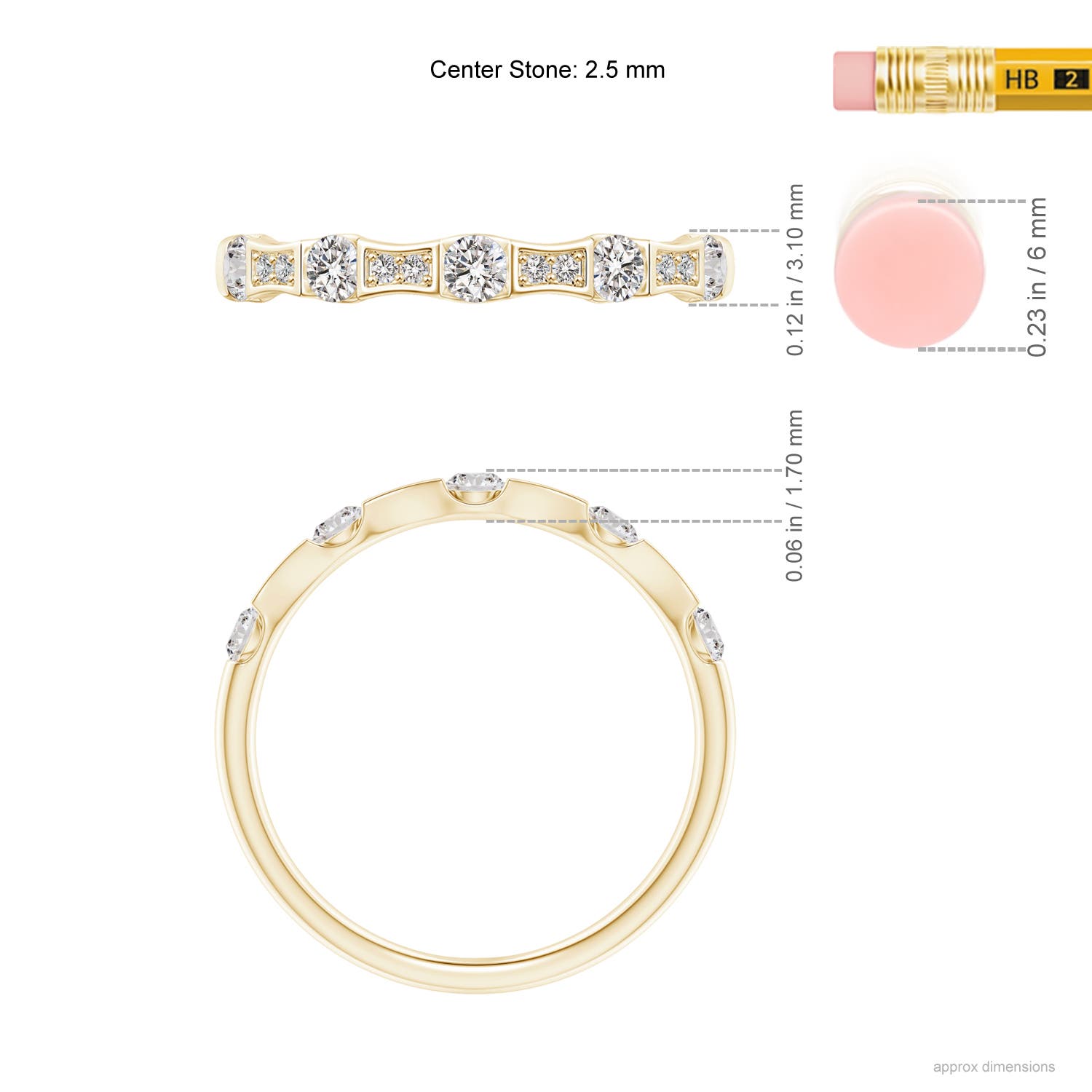 I-J, I1-I2 / 0.38 CT / 14 KT Yellow Gold