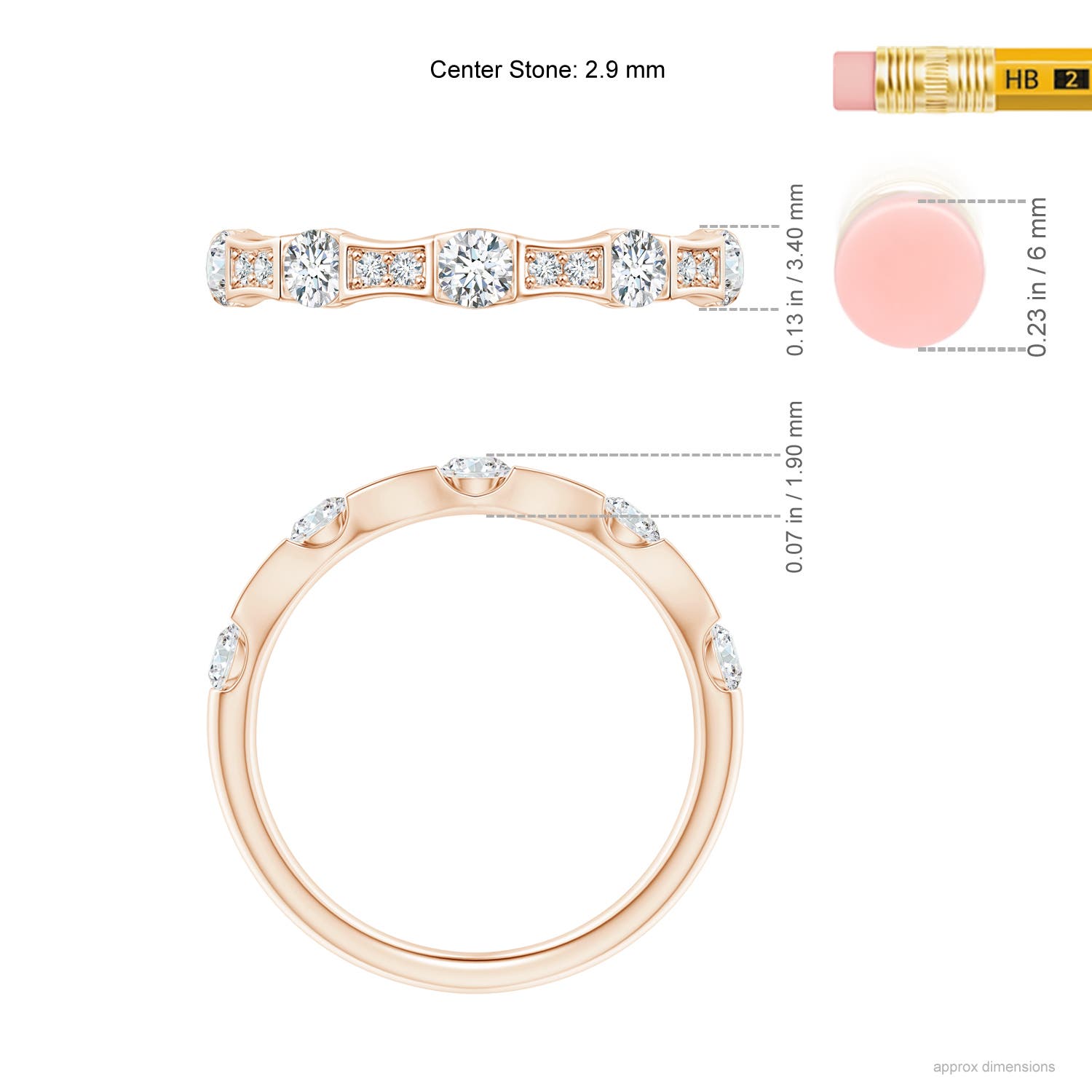 G, VS2 / 0.52 CT / 14 KT Rose Gold